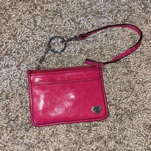 Pink coach wristlet